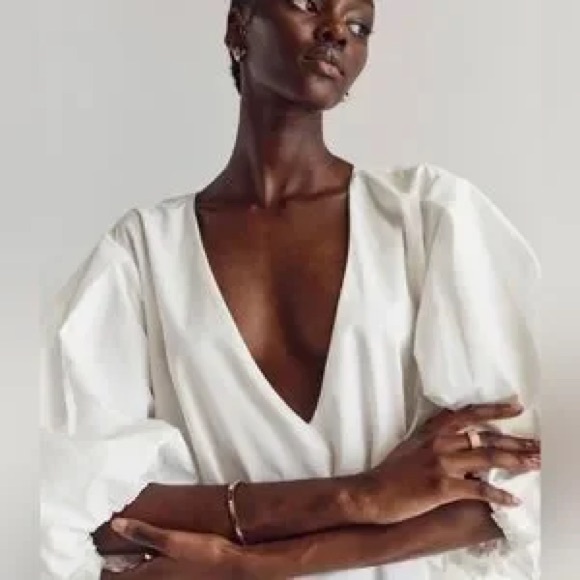 DISSH White V-Neck Mini Dress - Picture 2 of 2